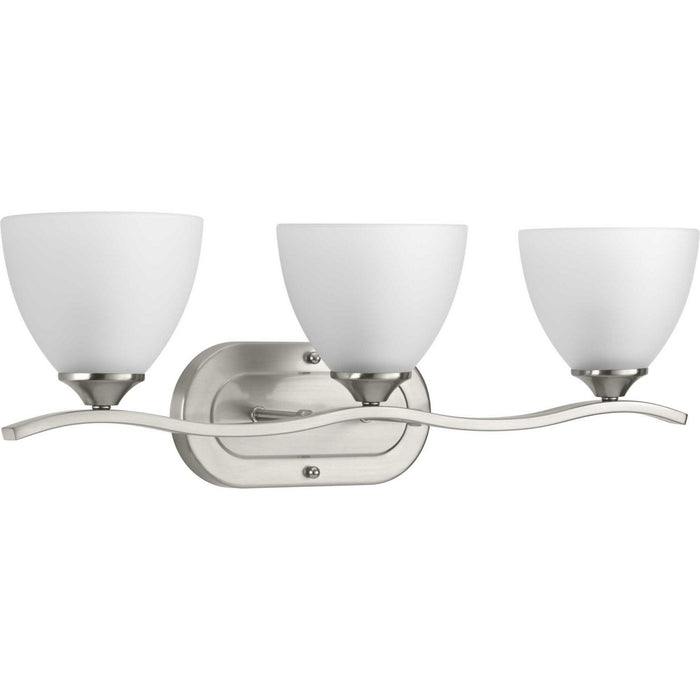 Progress Lighting P300097-009 Three Light Bath Bracket, Brushed Nickel