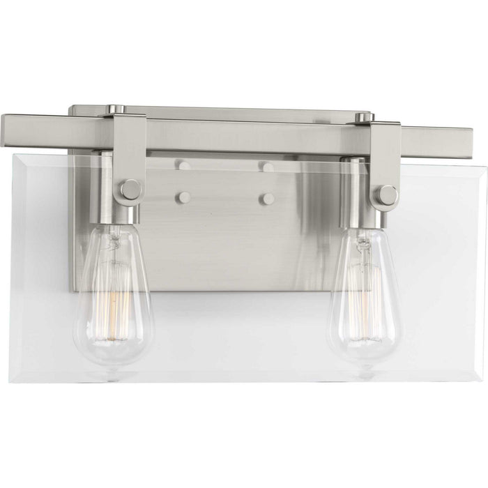 Progress Lighting P300106-009 Two Light Bath, Brushed Nickel