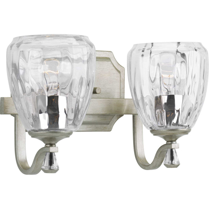 Progress Lighting P300117-134 Two Light Bath, Silver Ridge