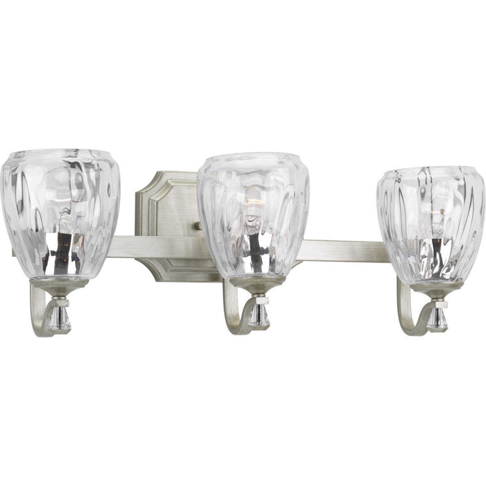 Progress Lighting P300118-134 Three Light Bath, Silver Ridge