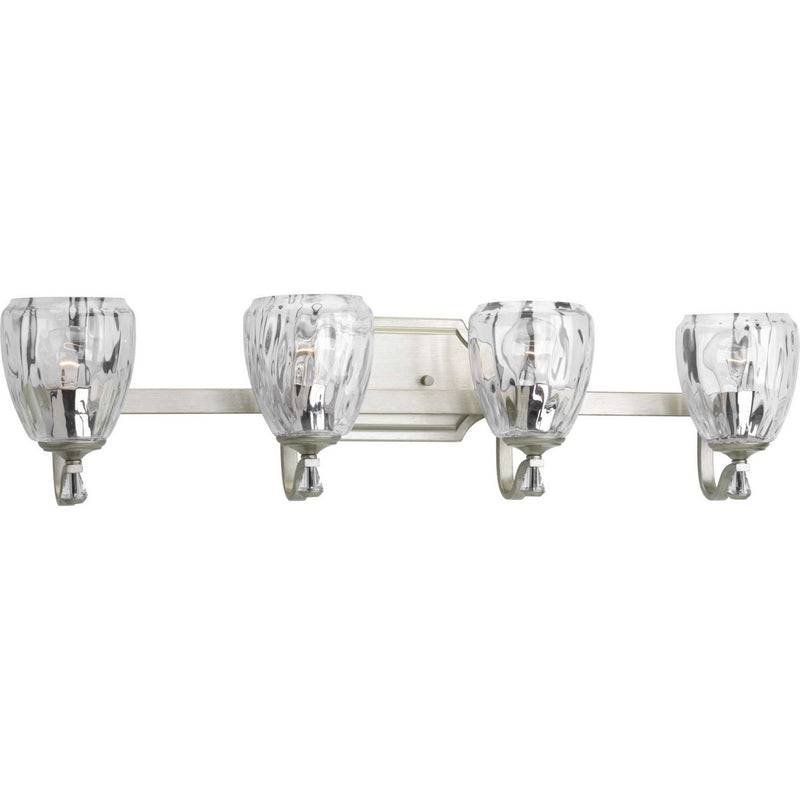 Progress Lighting P300119-134 Four Light Bath, Silver Ridge