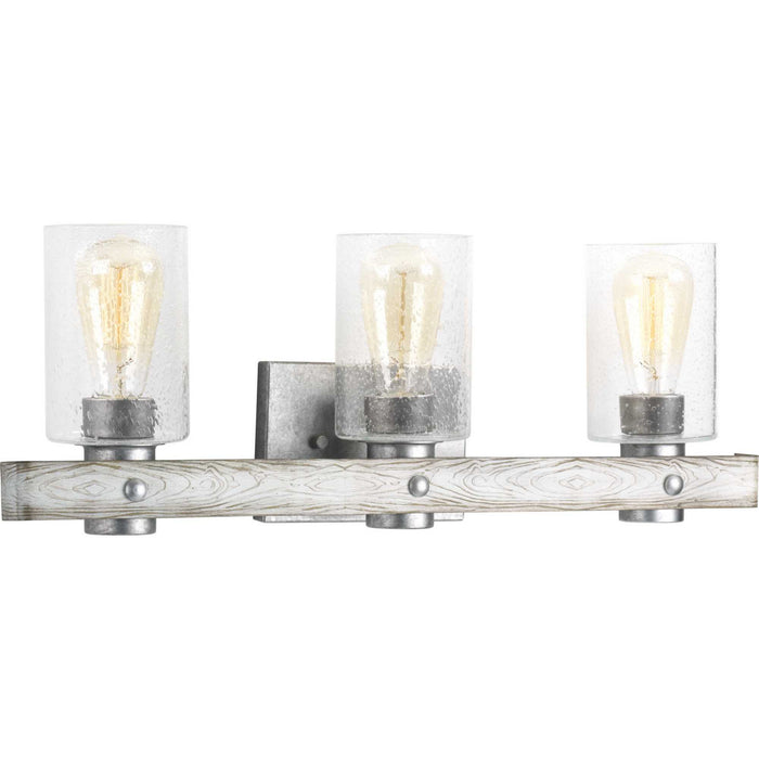 Progress Lighting P300125-141 Three Light Bath, Galvanized Finish