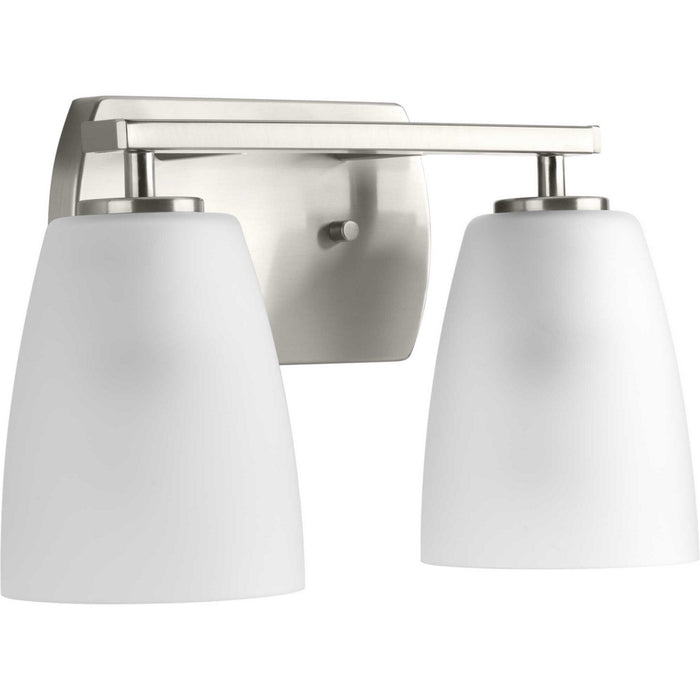 Progress Lighting P300132-009 Two Light Bath, Brushed Nickel