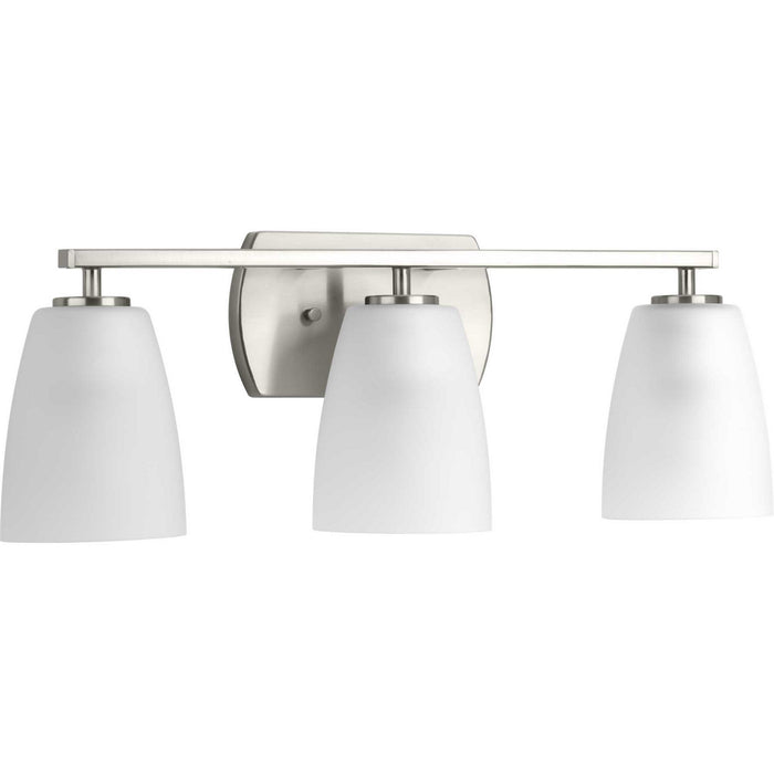 Progress Lighting P300133-009 Three Light Bath, Brushed Nickel