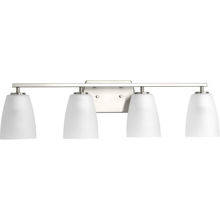 Progress Lighting P300134-009 Four Light Bath, Brushed Nickel
