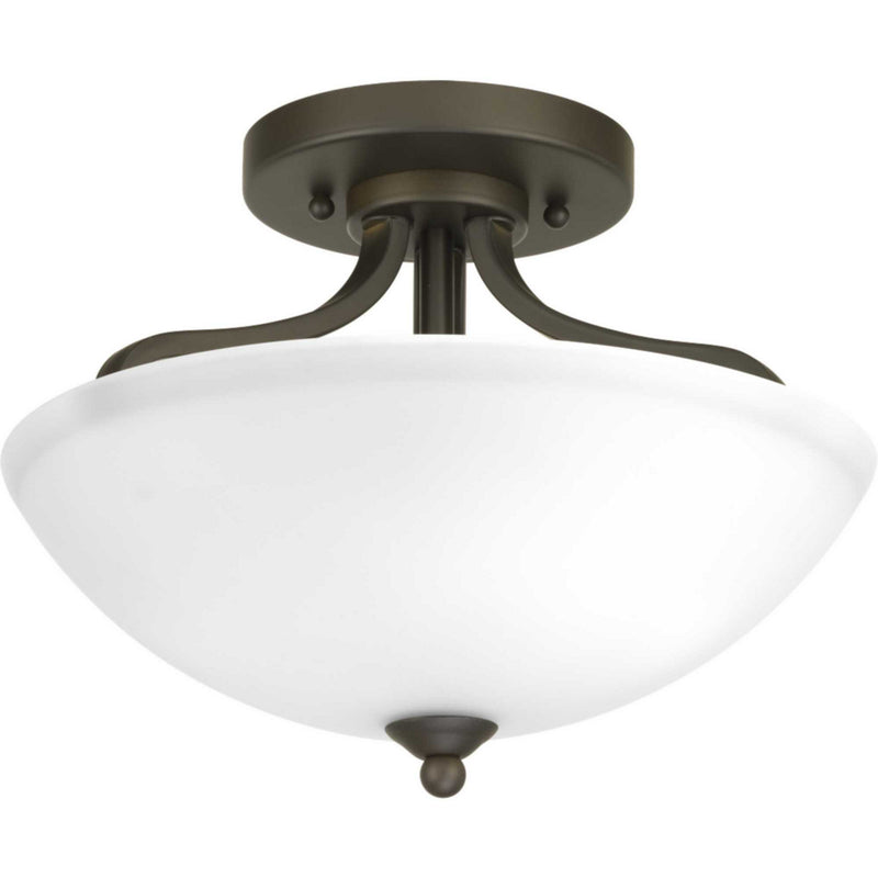 Progress Lighting P350057-020 Two Light Flush Mount, Antique Bronze