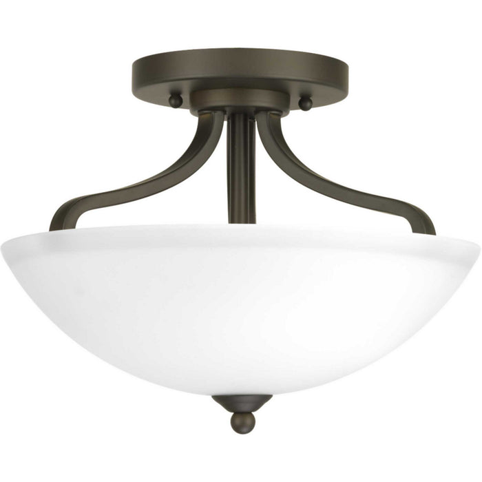 Progress Lighting P350057-020 Two Light Flush Mount, Antique Bronze