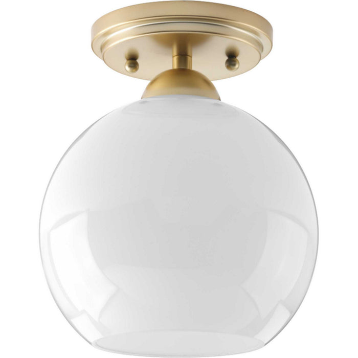 Progress Lighting P350075-078 One Light Flush Mount, Vintage Gold