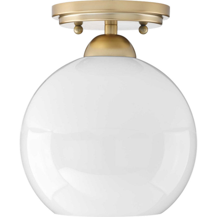 Progress Lighting P350075-078 One Light Flush Mount, Vintage Gold