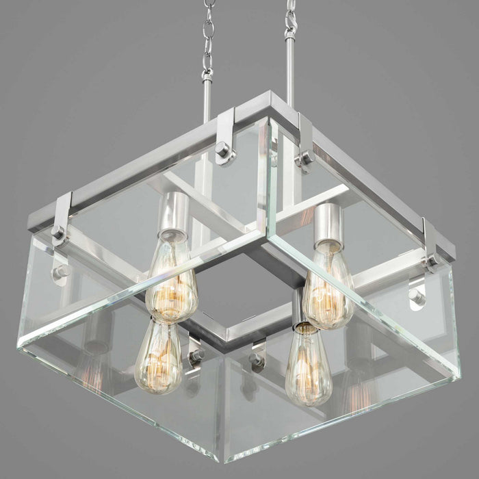 Progress Lighting P350090-009 Four Light Semi-Flush/Convertible, Brushed Nickel