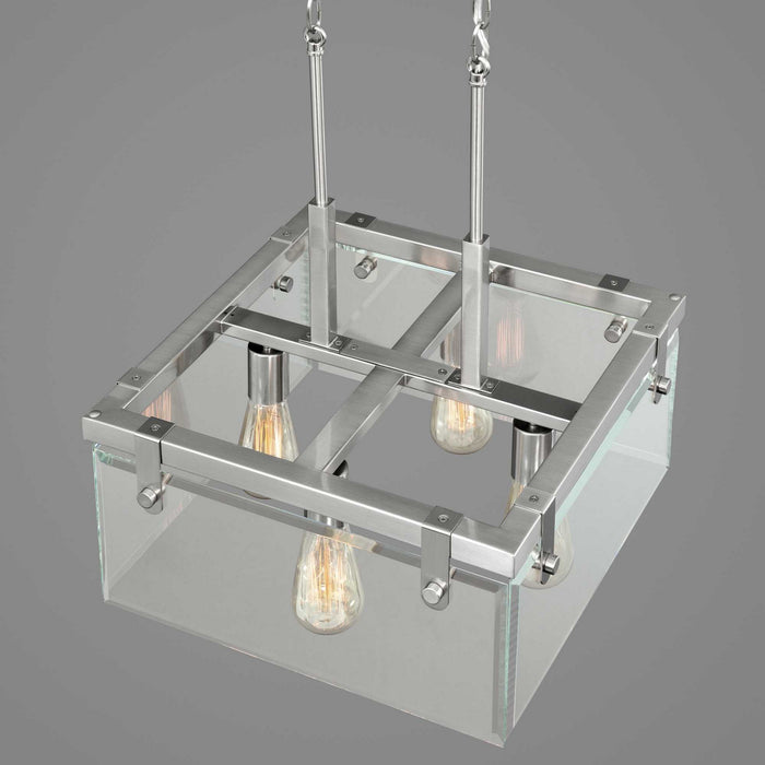 Progress Lighting P350090-009 Four Light Semi-Flush/Convertible, Brushed Nickel