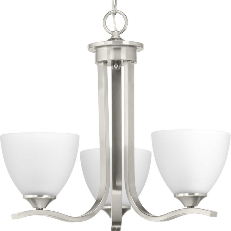 Progress Lighting P400062-009 Three Light Chandelier, Brushed Nickel
