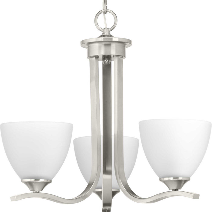 Progress Lighting P400062-009 Three Light Chandelier, Brushed Nickel