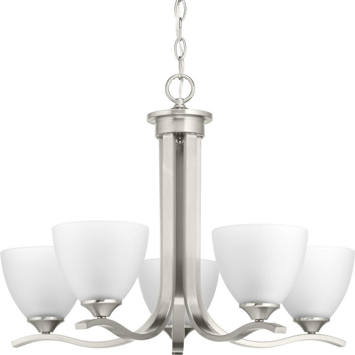 Progress Lighting P400063-009 Five Light Chandelier, Brushed Nickel