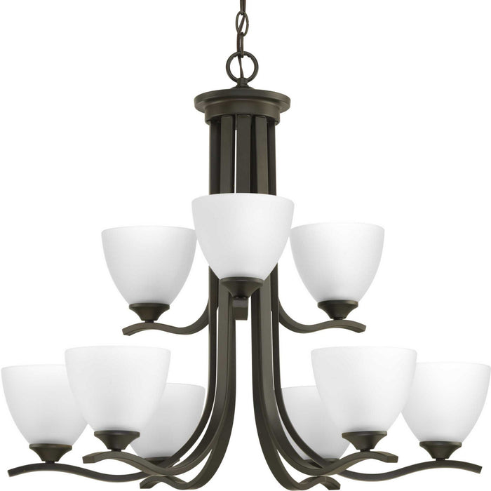 Progress Lighting P400064-020 Nine Light Chandelier, Antique Bronze
