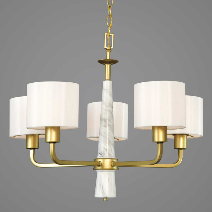 Progress Lighting P400098-078 Five Light Chandelier, Vintage Gold