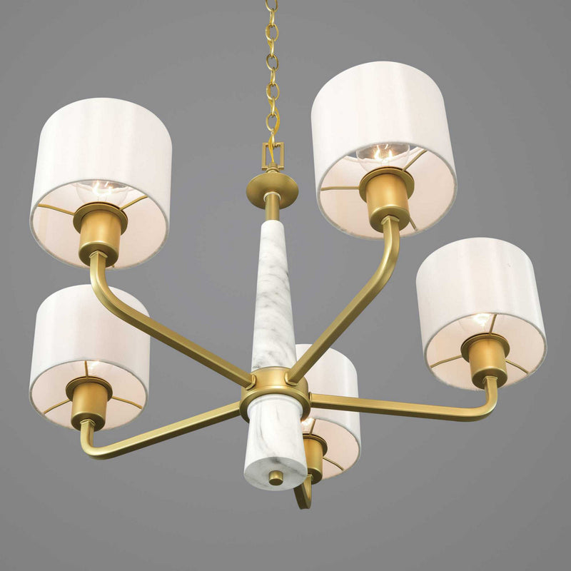 Progress Lighting P400098-078 Five Light Chandelier, Vintage Gold