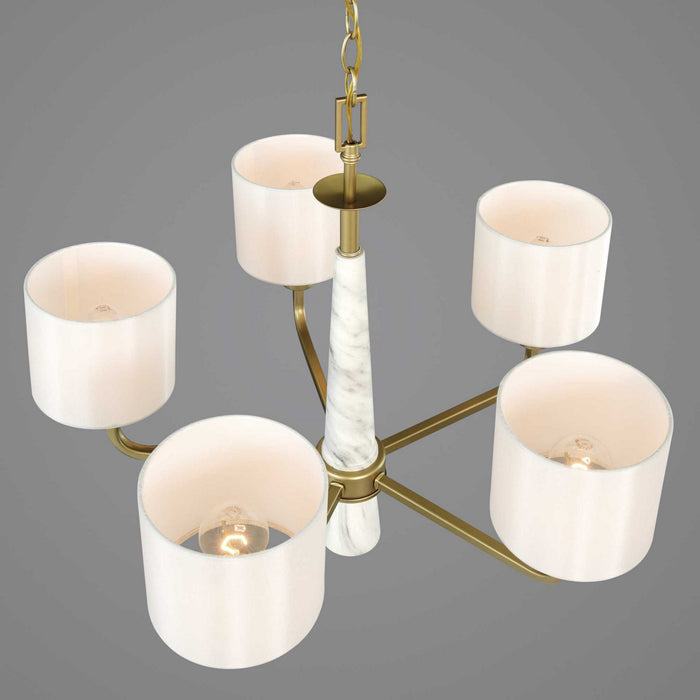 Progress Lighting P400098-078 Five Light Chandelier, Vintage Gold