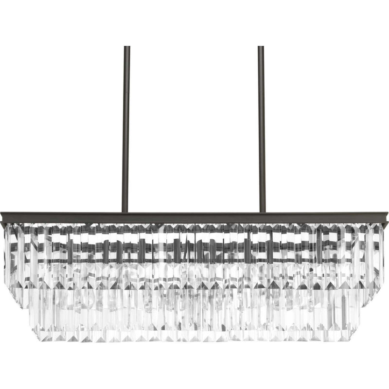 Progress Lighting P400101-020 Four Light Island Pendant, Antique Bronze