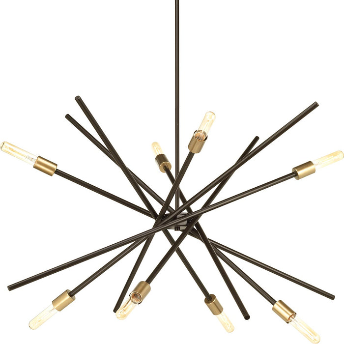 Progress Lighting P400109-020 Eight Light Chandelier, Antique Bronze