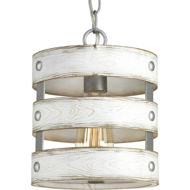 Progress Lighting P500022-141 One Light Mini Pendant, Galvanized Finish