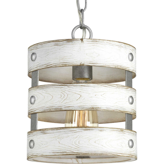 Progress Lighting P500022-141 One Light Mini Pendant, Galvanized Finish