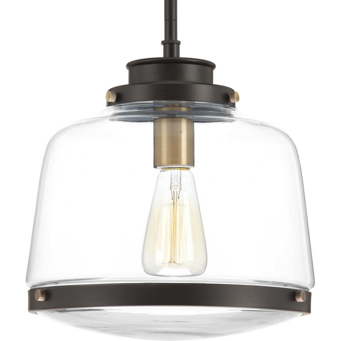 Progress Lighting P500061-020 One Light Pendant, Antique Bronze