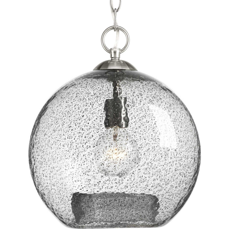 Progress Lighting P500063-009 One Light Pendant, Brushed Nickel