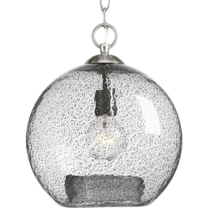 Progress Lighting P500063-009 One Light Pendant, Brushed Nickel