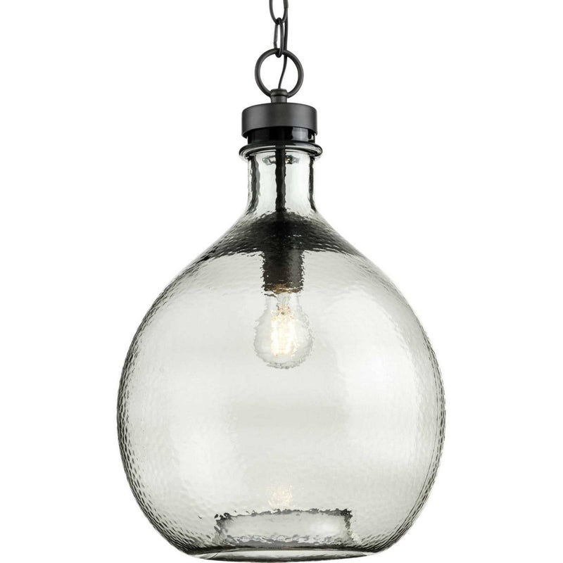 Progress Lighting P500064-143 One Light Pendant, Graphite