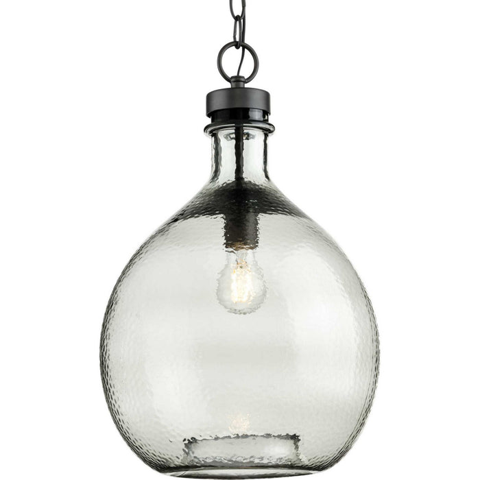 Progress Lighting P500064-143 One Light Pendant, Graphite