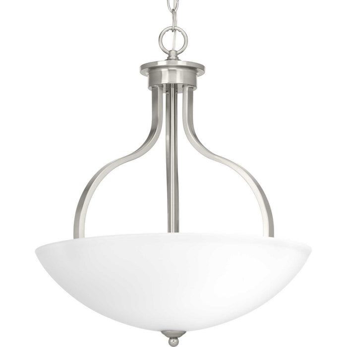 Progress Lighting P500071-009 Three Light Pendant, Brushed Nickel