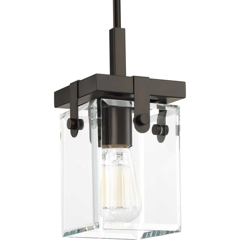 Progress Lighting P500073-020 One Light Mini Pendant, Antique Bronze