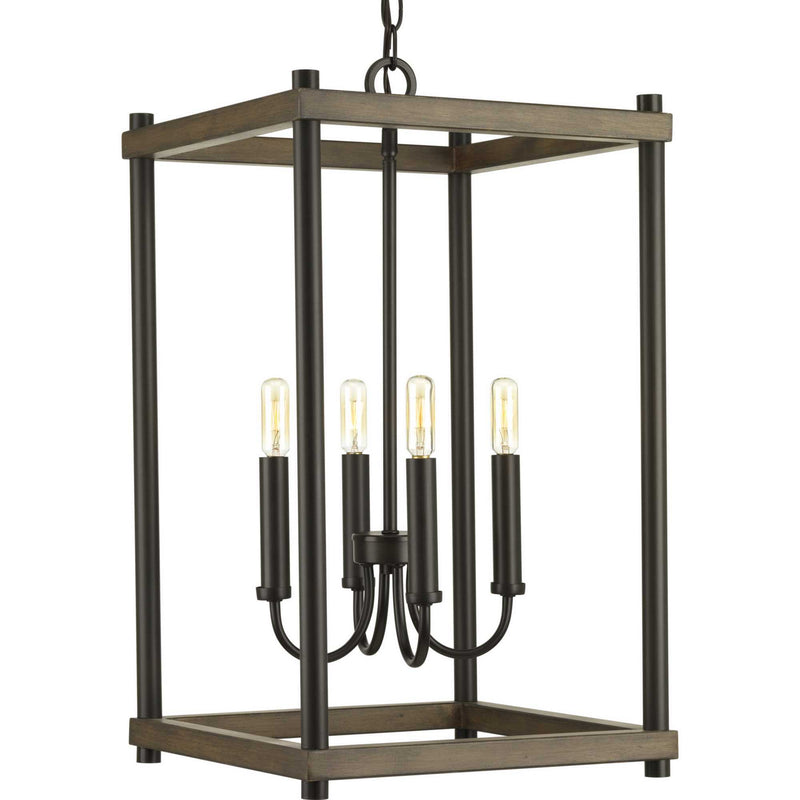 Progress Lighting P500088-020 Four Light Pendant, Antique Bronze