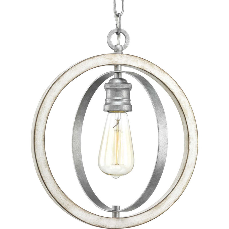 Progress Lighting P500092-141 One Light Mini Pendant, Galvanized Finish