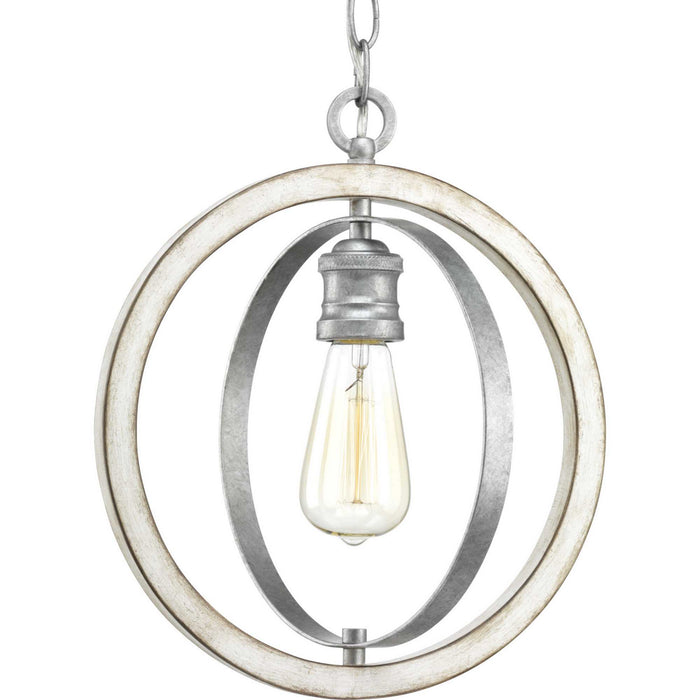 Progress Lighting P500092-141 One Light Mini Pendant, Galvanized Finish