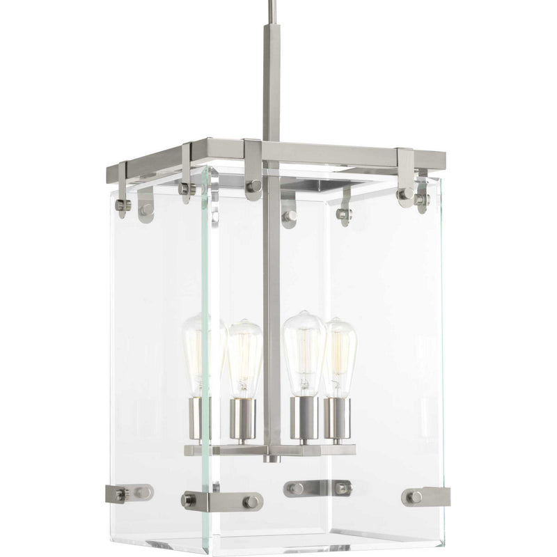 Progress Lighting P500095-009 Four Light Pendant, Brushed Nickel
