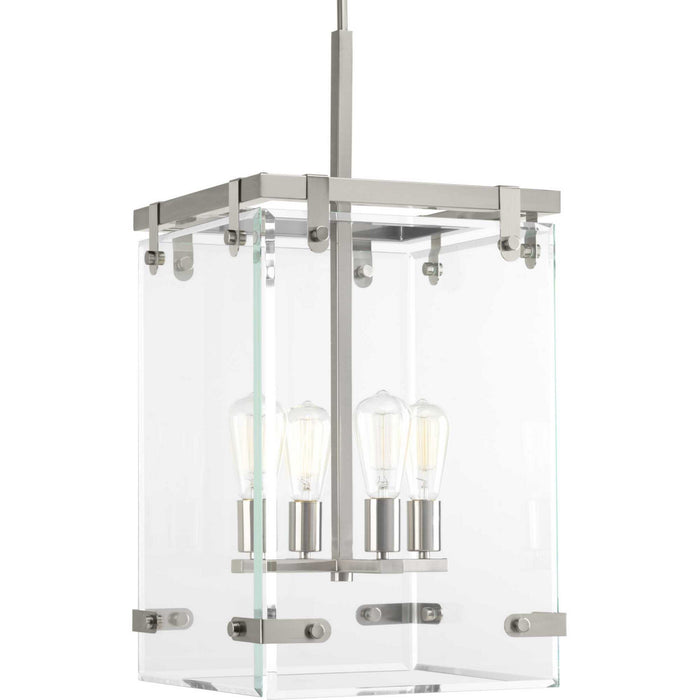 Progress Lighting P500095-009 Four Light Pendant, Brushed Nickel