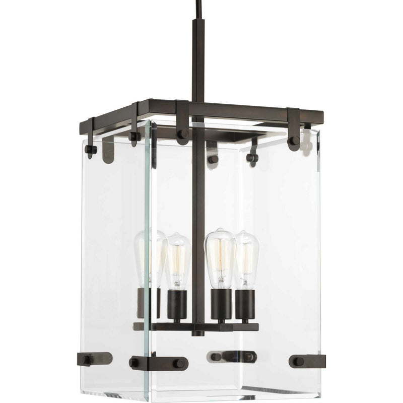 Progress Lighting P500095-020 Four Light Pendant, Antique Bronze