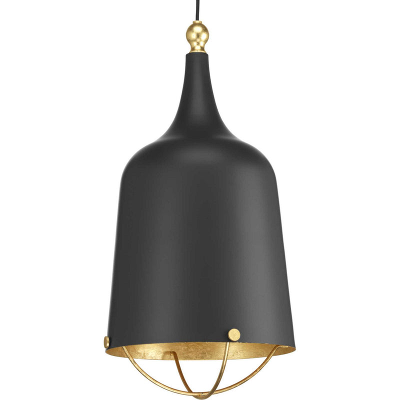 Progress Lighting P500098-031 One Light Pendant, Black