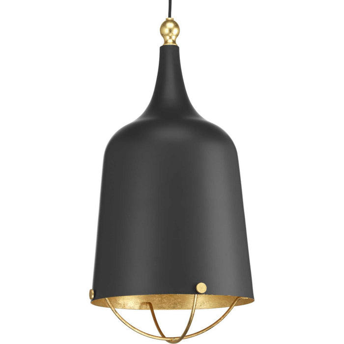 Progress Lighting P500098-031 One Light Pendant, Black