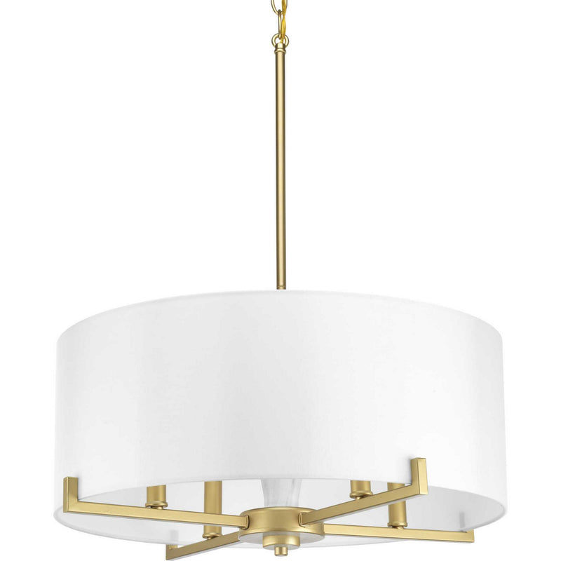 Progress Lighting P500108-078 Four Light Pendant, Vintage Gold