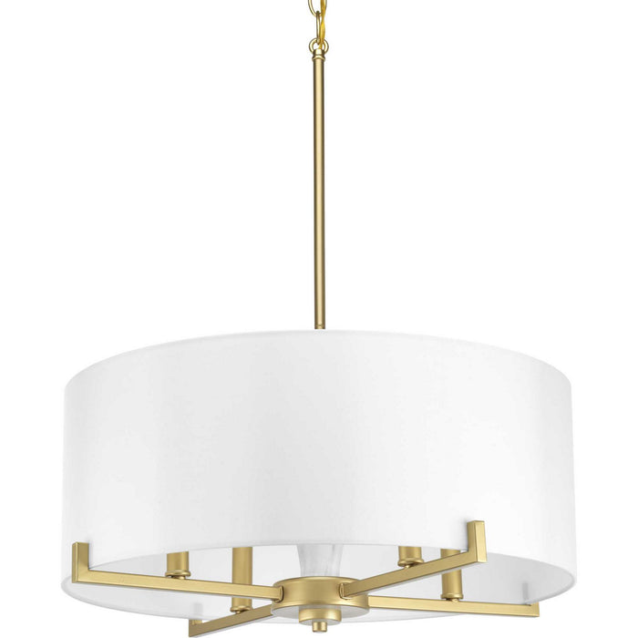 Progress Lighting P500108-078 Four Light Pendant, Vintage Gold