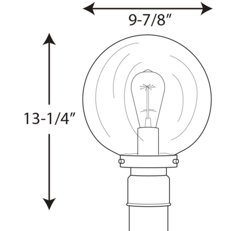 Progress Lighting P540007-031 One Light Post Lantern, Black