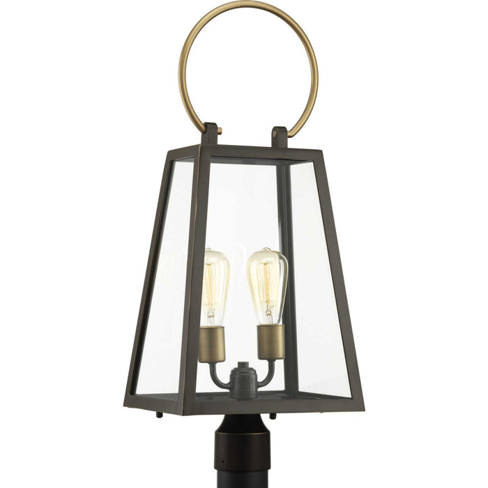 Progress Lighting P540028-020 Two Light Post Lantern, Antique Bronze