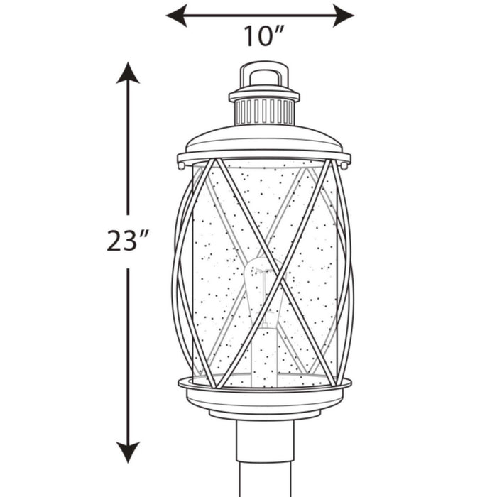 Progress Lighting P540029-031 One Light Post Lantern, Black