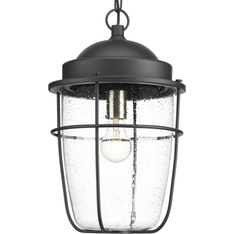 Progress Lighting P550025-031 One Light Hanging Lantern, Black