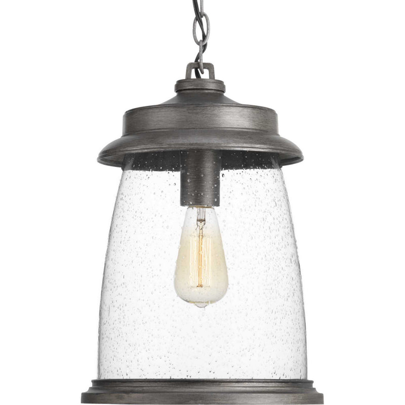 Progress Lighting P550030-103 One Light Hanging Lantern, Antique Pewter