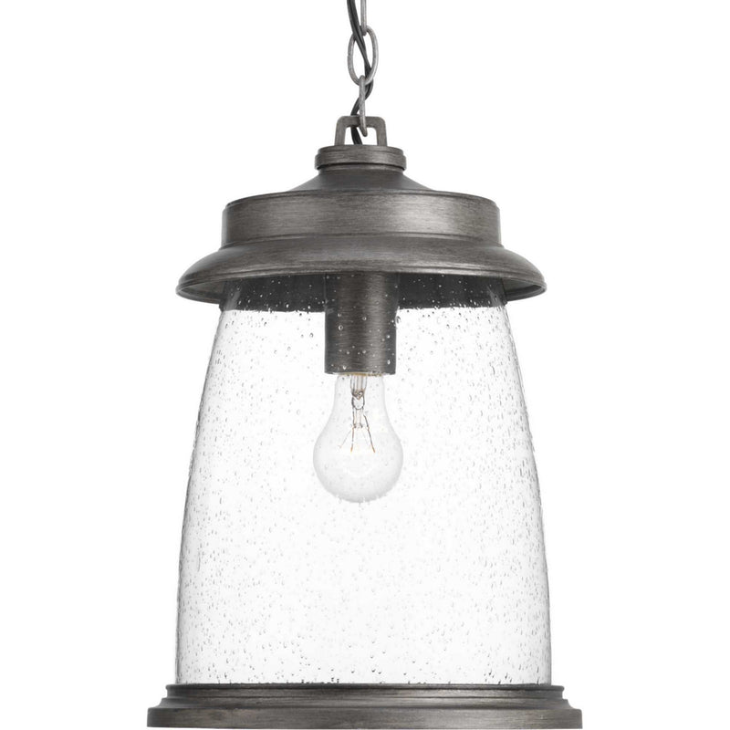 Progress Lighting P550030-103 One Light Hanging Lantern, Antique Pewter
