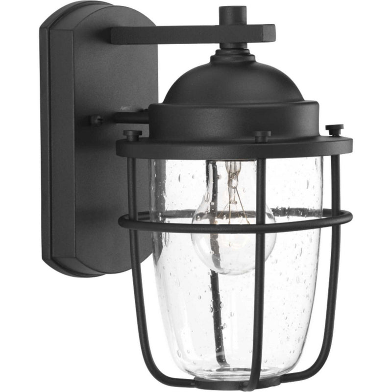 Progress Lighting P560065-031 One Light Wall Lantern, Black